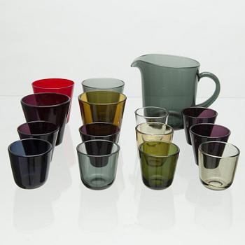 KANNA, DRYCKESGLAS 4 st, SMÅ GLAS 6+4 st, Kaj Franck, 1900-talets hälft.