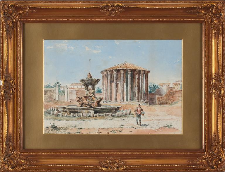 OKÄND KONSTNÄR, akvarell, 1800-talets andra hälft.