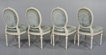 STOLAR, 4 st, gustaviansk stil, omkring år 1900.