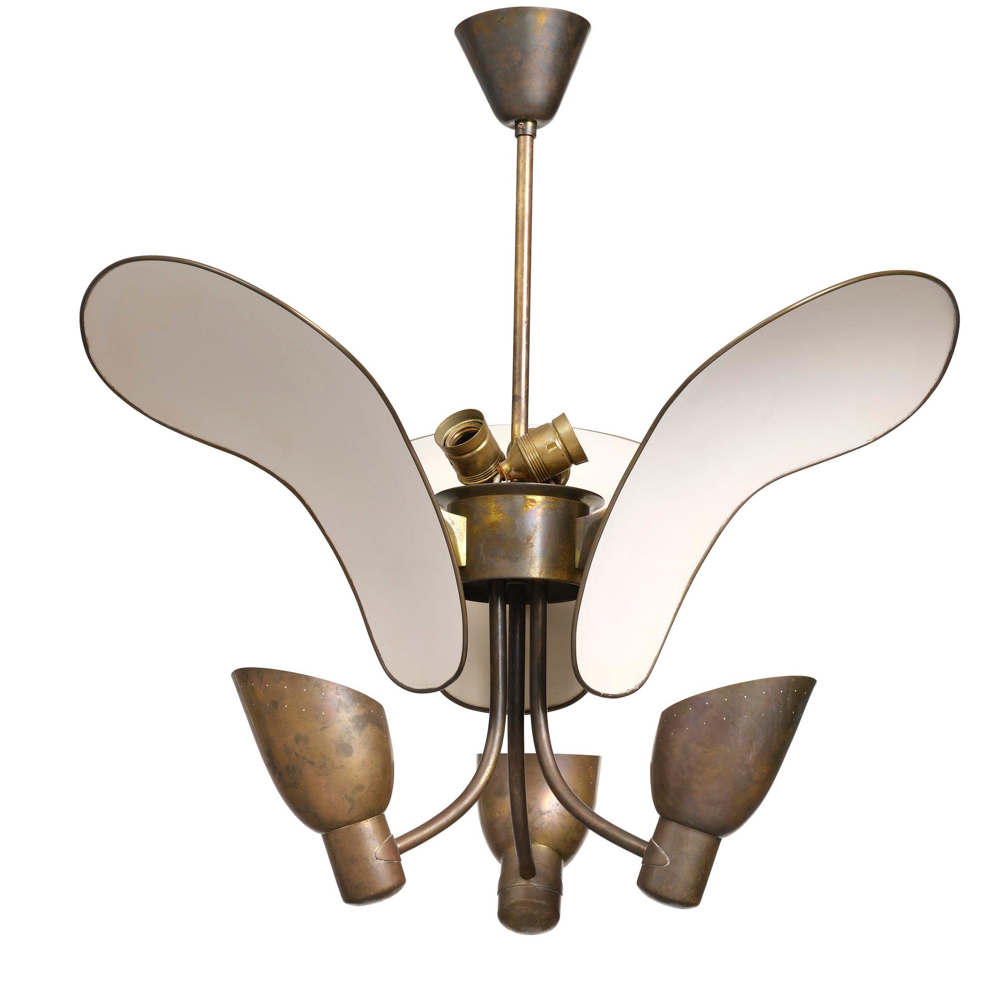 Carl-Axel Acking, a ceiling lamp model "980", Bröderna Malmströms Metallvarufabrik, Malmö, 1940s.