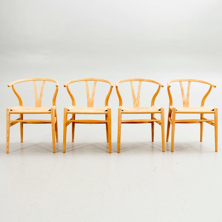 Hans J. Wegner, chairs, 10 pcs, "Y-chair", Carl Hansen & Son, Denmark, modern production.