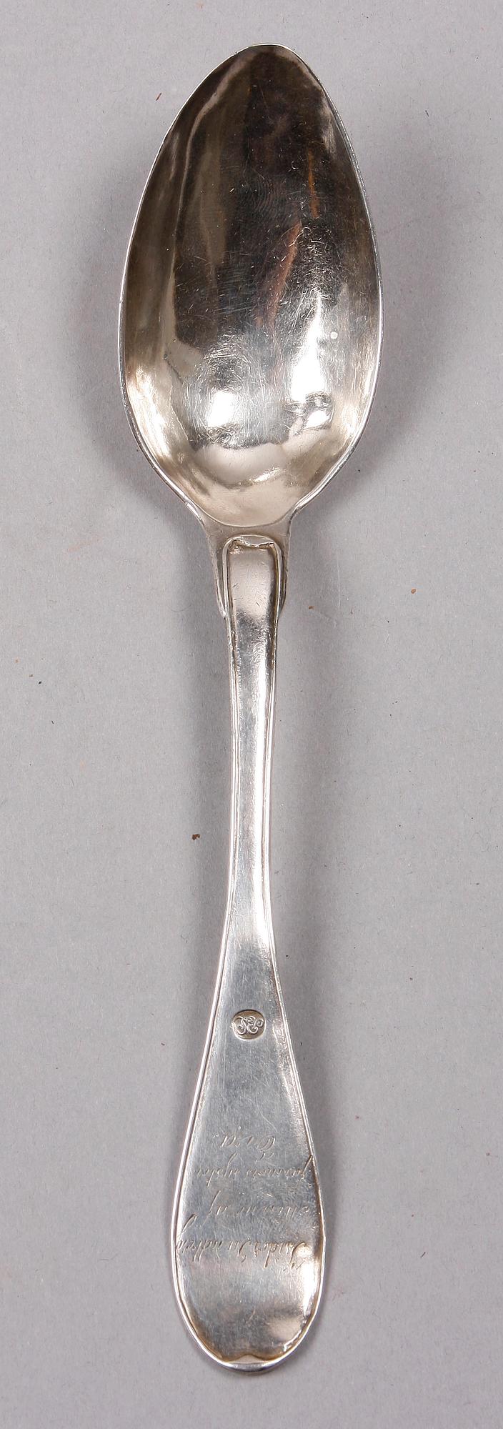 MATSKED, silver, stämplad Sjöberg, Stockholm tidigt 1800-tal.