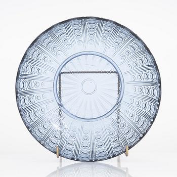 Nanny Still, dessertskålar, 16 st och skål,  "Riikinkukko" (Påfågel), 5325, Riihimäen Lasi. I produktion 1968-1969.