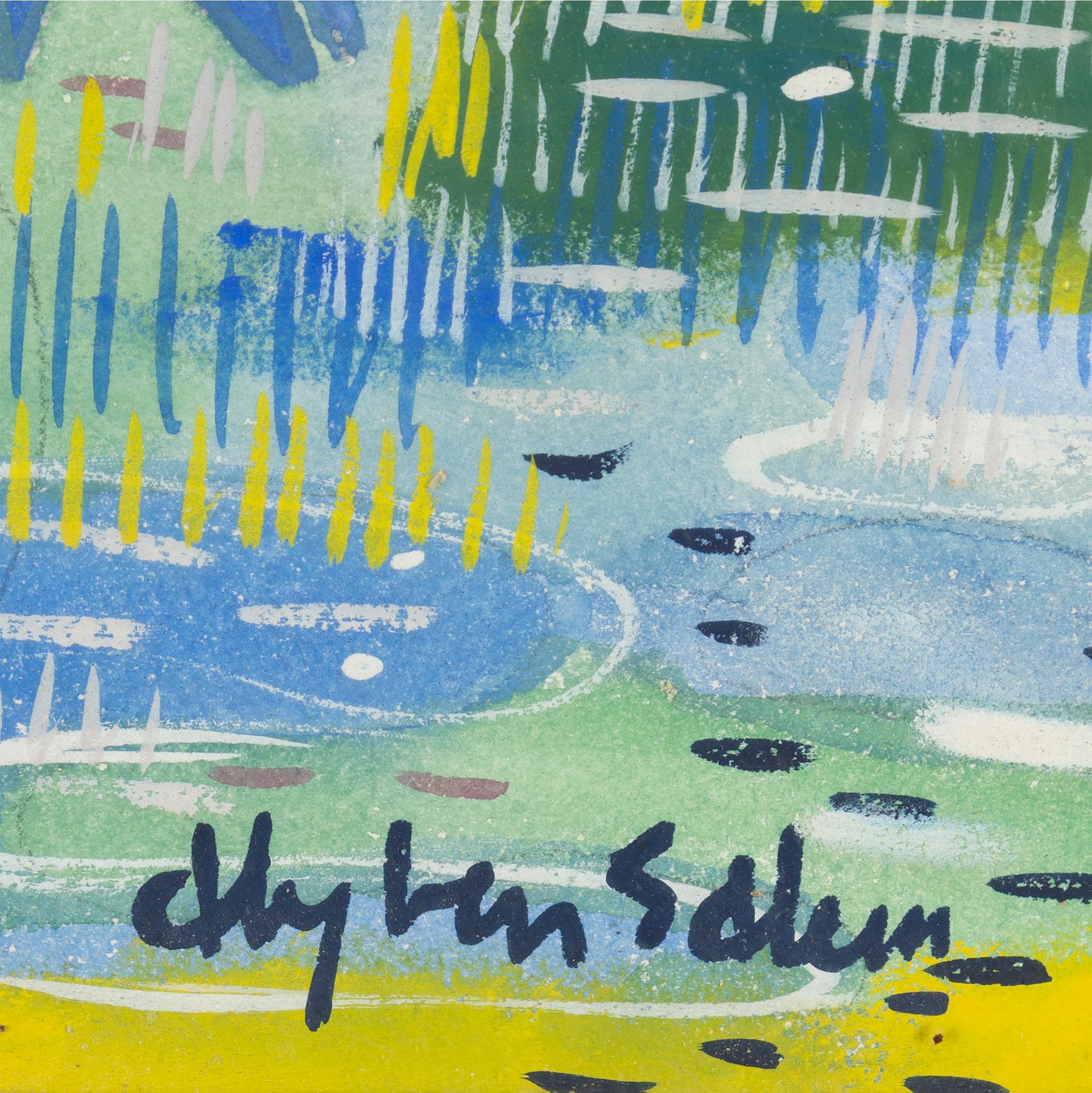 ALY BEN SALEM, gouache på papper, signerad.