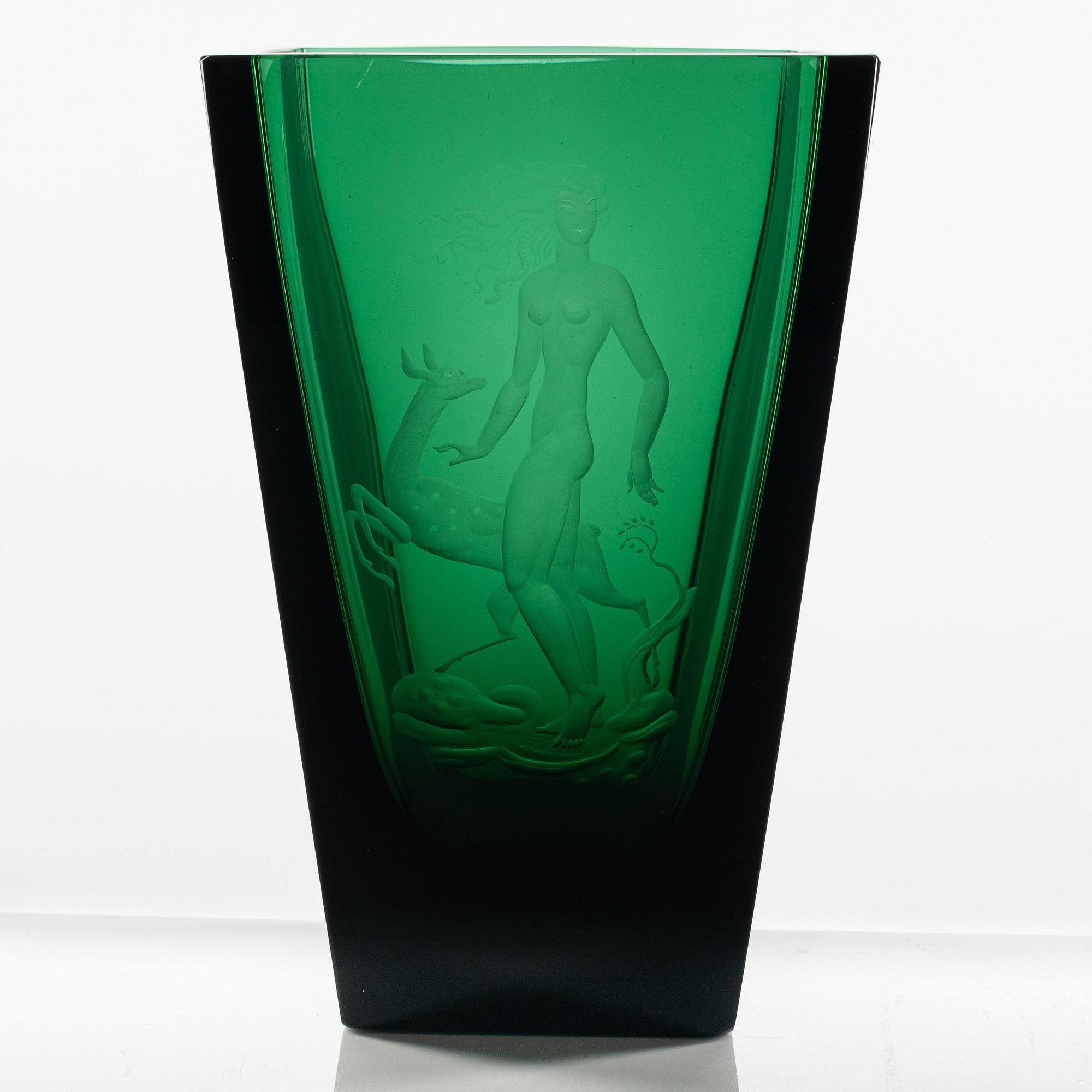 Vicke Lindstrand, a vase, Orrefors.