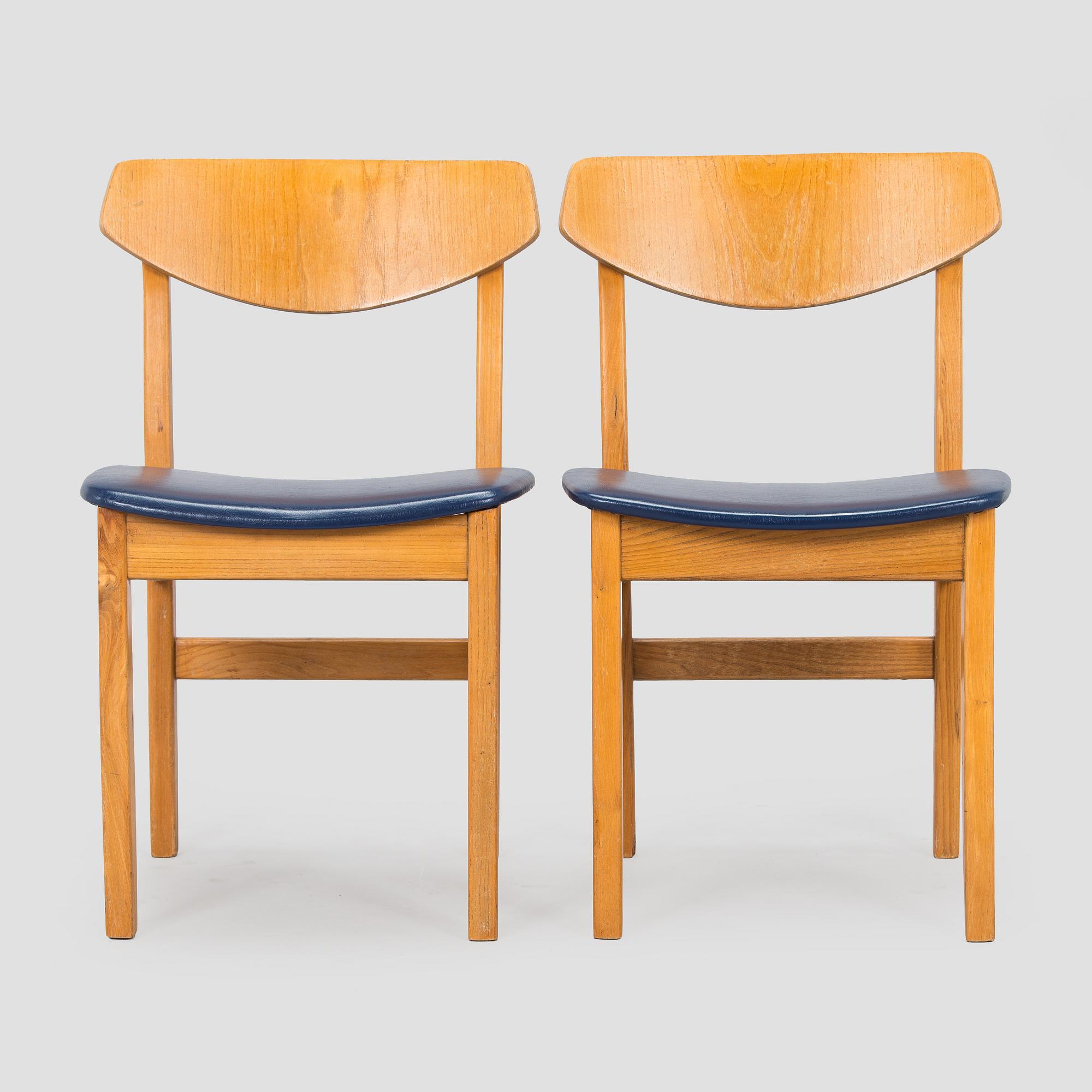 Lasse Ollinkari, stolar, 7 st, "Ervi-stolen", för Artek, 1960-tal.