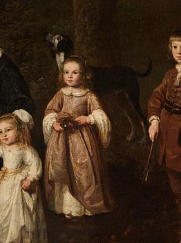 Thomas de Keyser, tillskriven, Familjebild i en park.