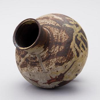 A mid-20th century vase signed KS, Arabia.