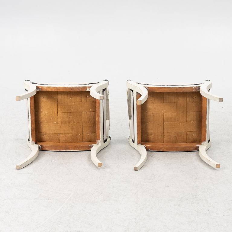 Taburetter, ett par , 1800-tal.