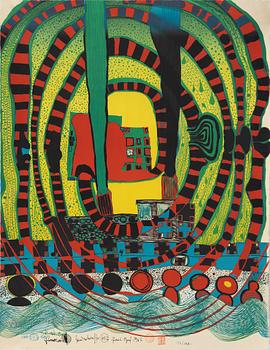 Friedensreich Hundertwasser, lithograph in colours, 1967, signed 128/267.