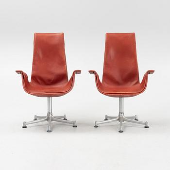A pair of model FK 6725 armchairs by Fabricius & Kastholm for Kill International.