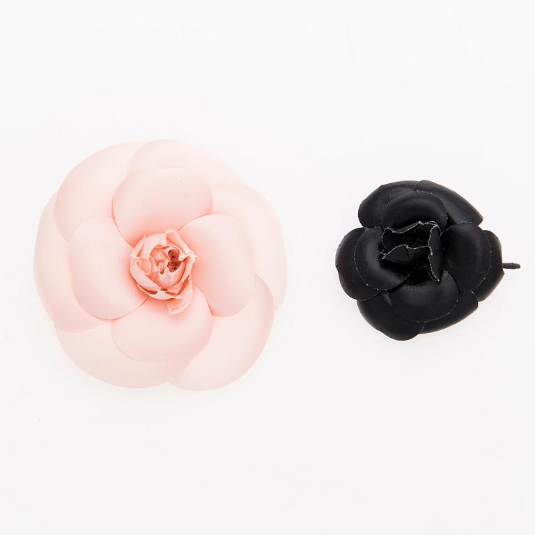 Two Camellia Brooches.