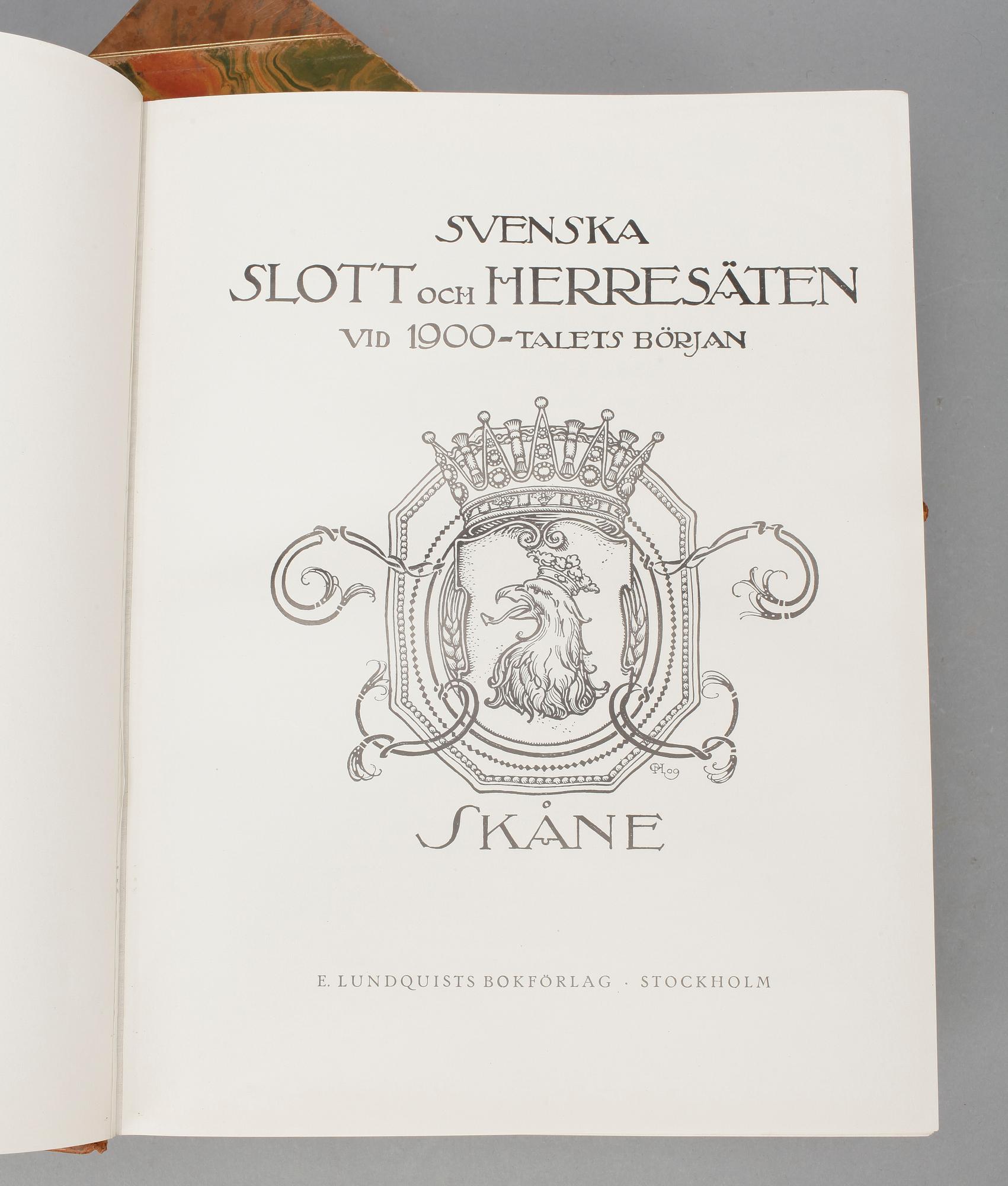 SVENSKA SLOTT OCH HERRESÄTEN, Vid 1900-talets början, Ny följd, 2 vol, Stockholm 1922-24.