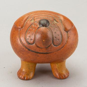 LISA LARSON, figuriner, stengods, 2 st Bulldog, Gustavsberg.