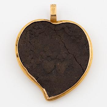 Hänge, antik keramik innefattad i 18K guld, Grand tour souvenir, 1800-tal.