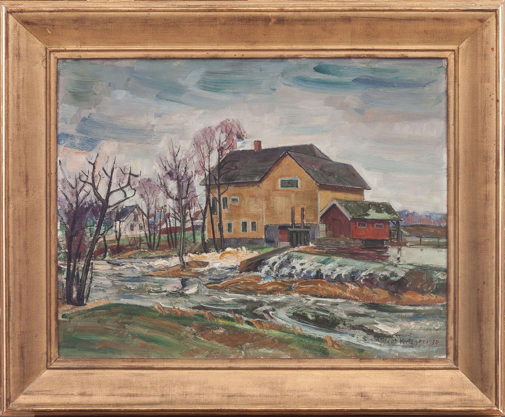 ALBERT KRÜGER, olja på duk, signerad och daterad- 1930.