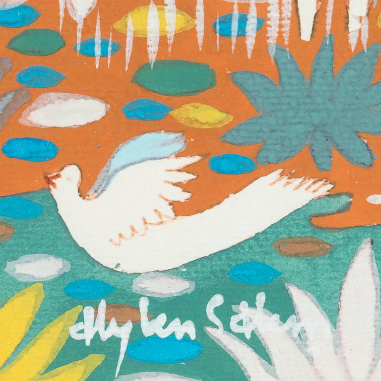 ALY BEN SALEM, watercolour/gouache, signed.