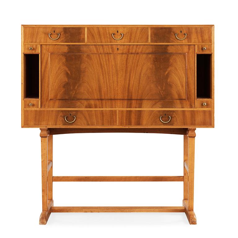 Josef Frank, a mahogany secretaire, model 1036, Svenskt Tenn Sweden, probably 1940-50's.