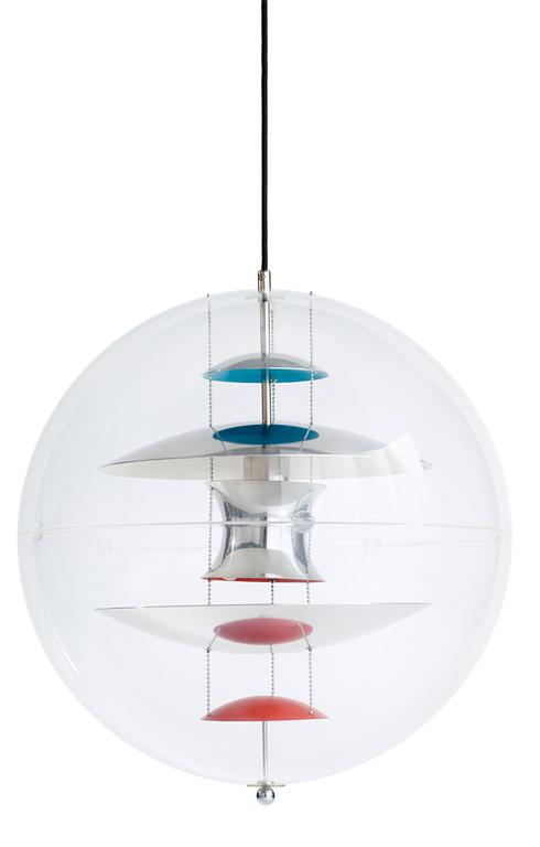 VERNER PANTON, takarmatur "VP-Globe", för Louis Poulsen, Danmark 1970-80-tal.