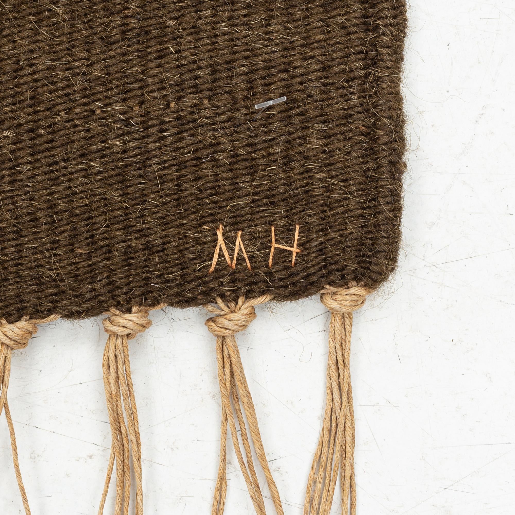 Maria Hillfon, woven monogram signed .