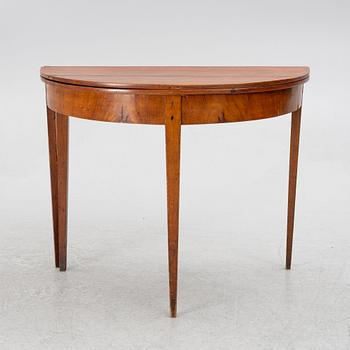 A Gustavian style card table, 19th century.