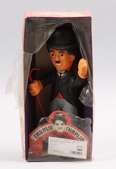 DOCKA, "CHARLIE CHAPLIN", skumgummi, Bendy, Made in England, 1972.