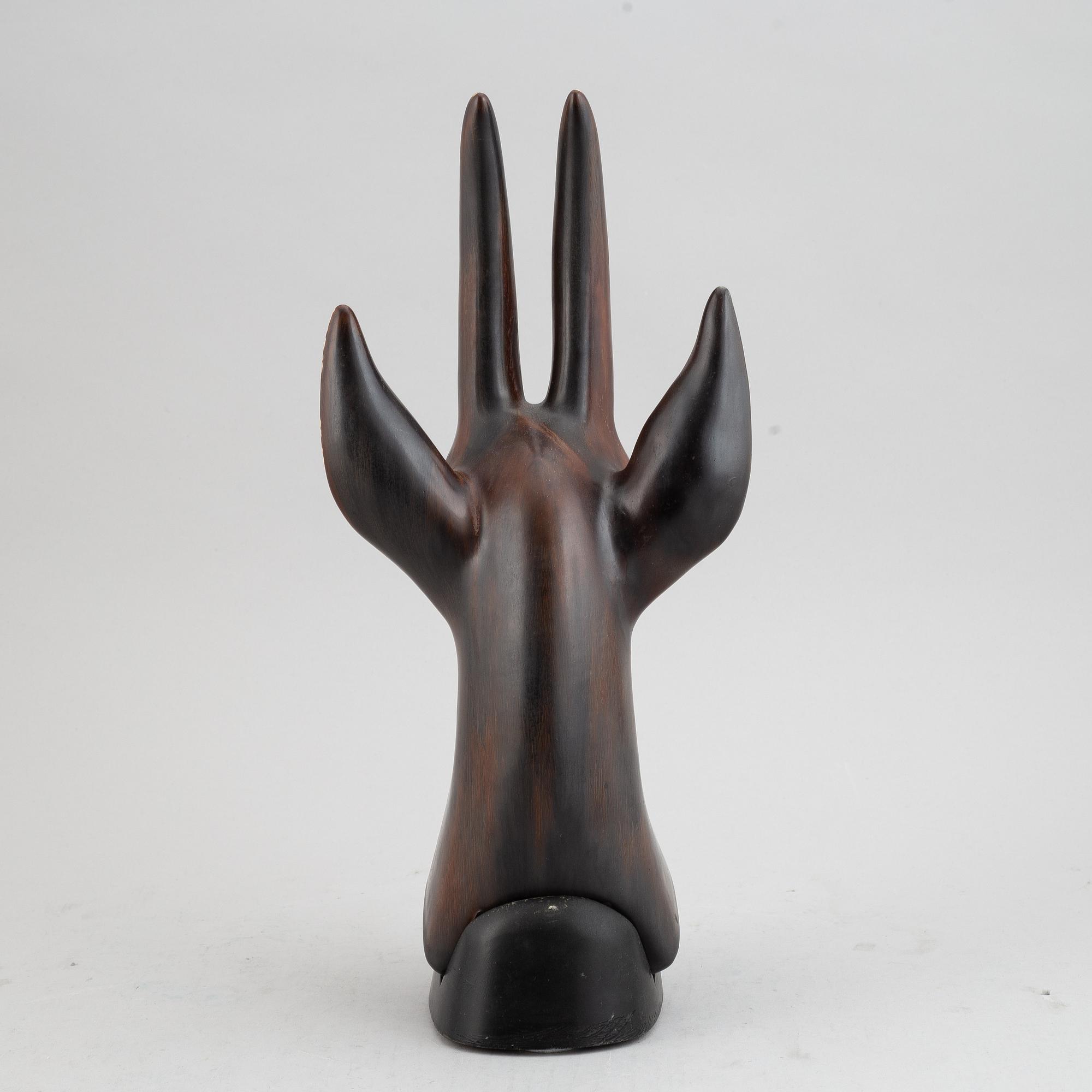 Gunnar Nylund, a unique signed stoneware sculpture, Rörstrand.