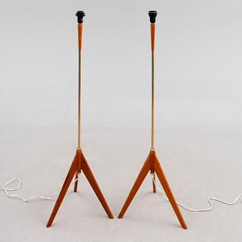 GOLVLAMPOR, 1 par, 1900-talets andra hälft.