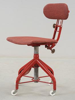 KONTORSSTOL/INDUSTRI, metall, 1900-talets mitt.