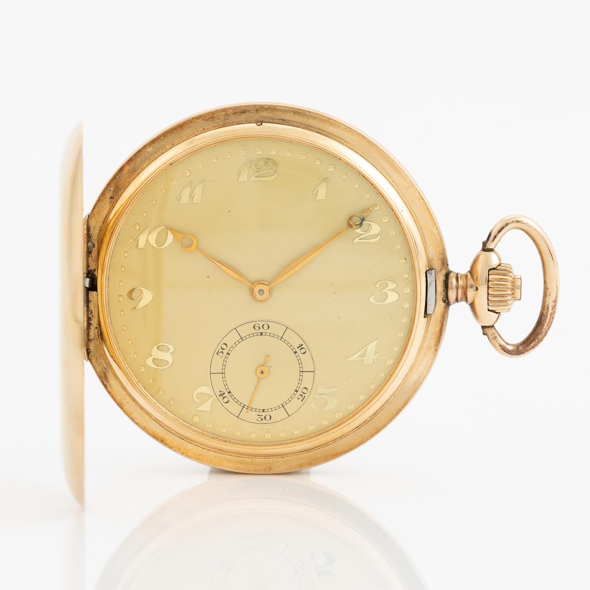 Pocket watch, Levrette, hunter, 50,5 mm.