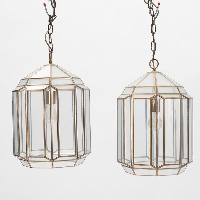 A pair of lanterns, 20th Century.