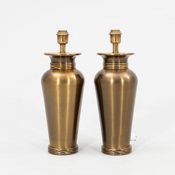 Table lamps a pair DeKnudt Belgium late 20th century.