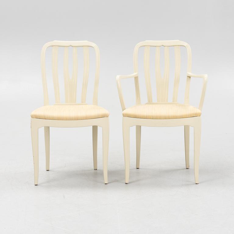 Carl Malmsten, stolar, 8 st, "Juni", Åfors Möbelfabrik AB, 1900-talets andra hälft.