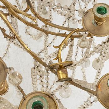 A large chandelier, late 19th Century.