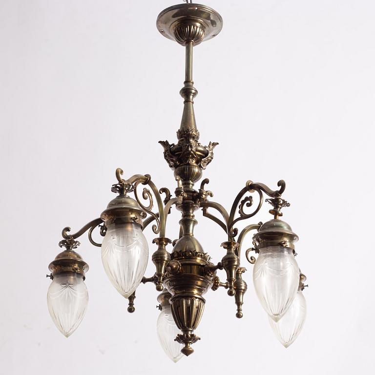 Ceiling lamp, circa 1900.