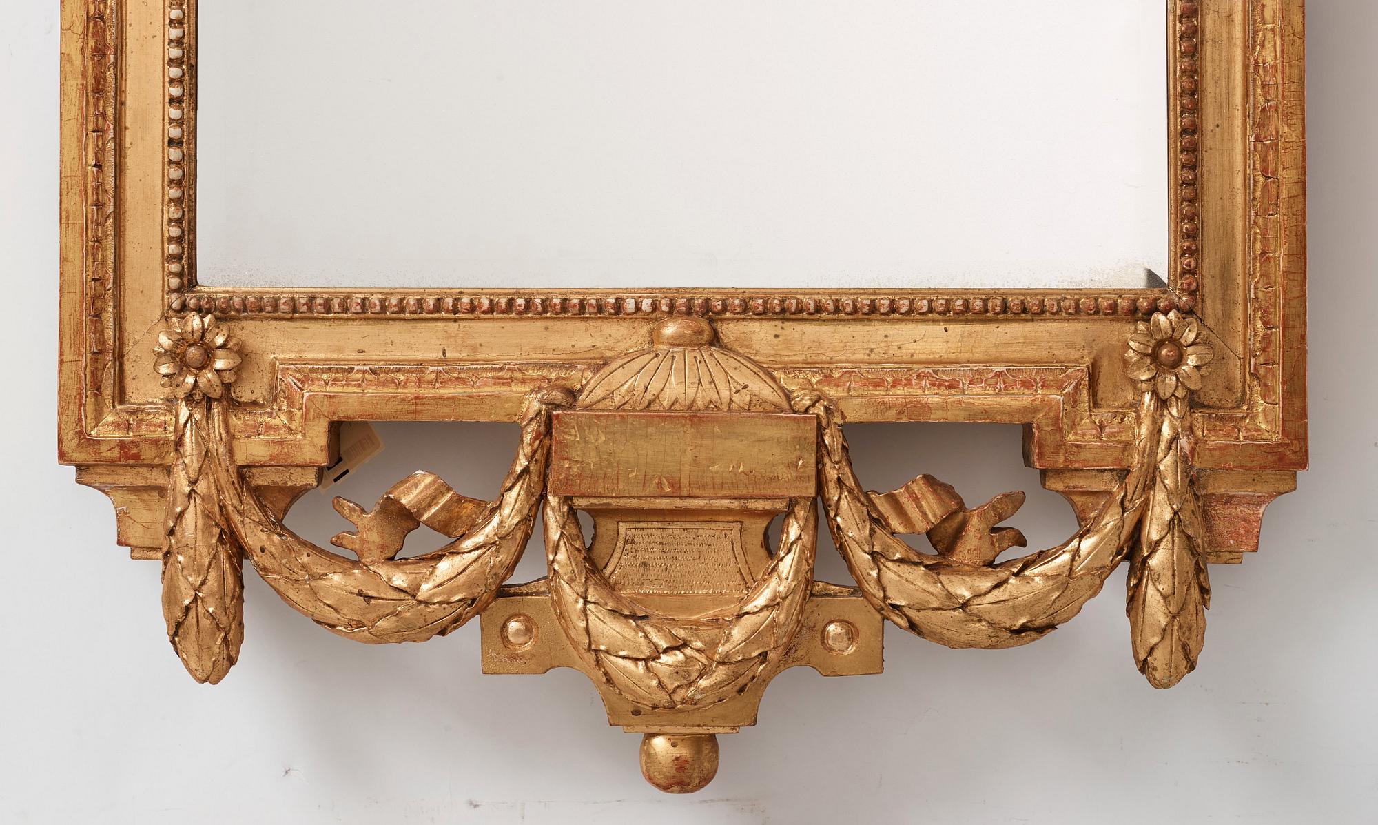 SPEGEL, av Johan Åkerblad (mästare i Stockholm 1758-1799), 1781, Gustaviansk.