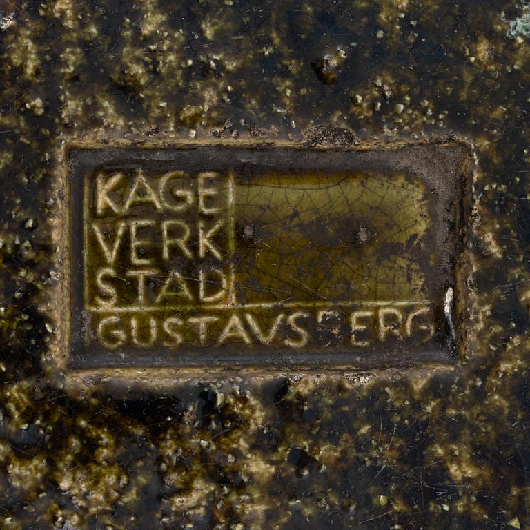 A stoneware housenumber from Kåge Verkstad, 1960s.