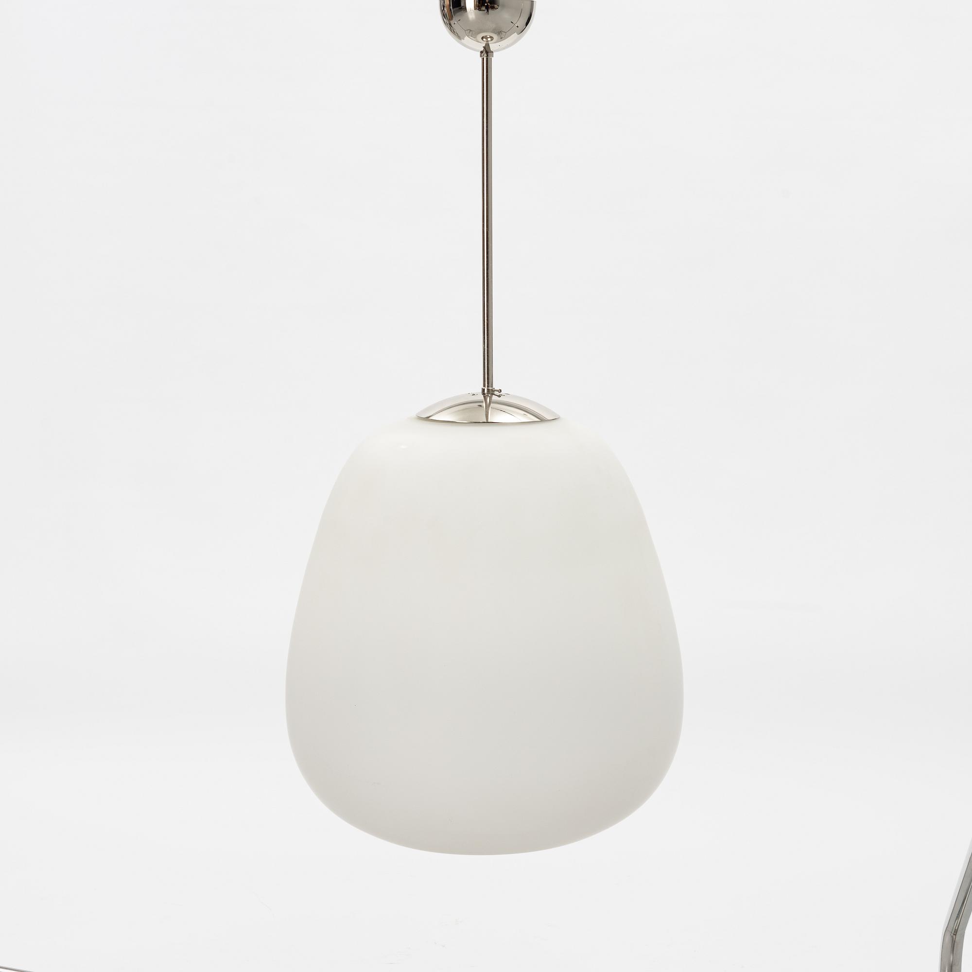 A glass ceiling light, mid 20th Century.