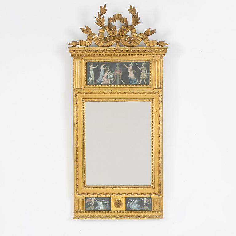 A late Gustavian mirror, around the year 1800.