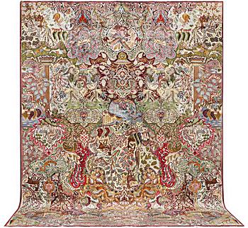 A carpet, Kashmar, c. 400 x 293 cm.