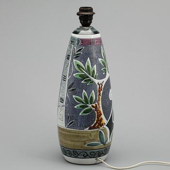 GOLVLAMPA, keramik. Marian Zawadzki, Tilgmans, monogramsignerad.