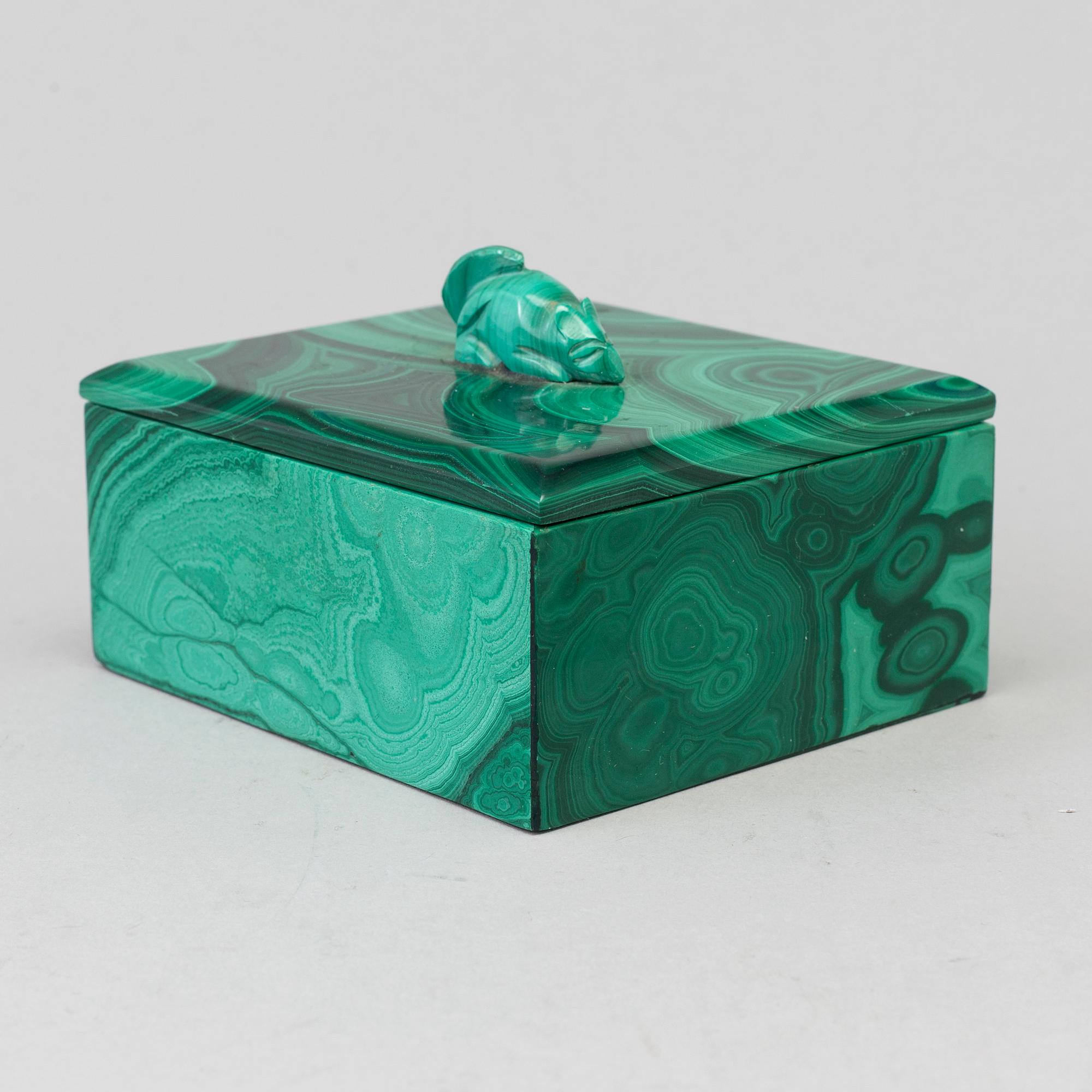 A first half of the 20th century malachite box.