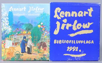 LENNART JIRLOW, Bok med färglitografi, nr 300/300 , Karl Haskel, Skogs Boktryckeri 1991.