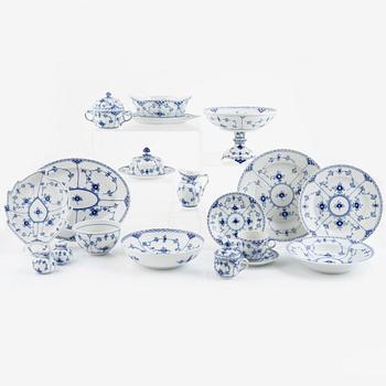 A 76-piece 'Musselmalet' porcelaind service, Royal Copenhagen, Denmark.