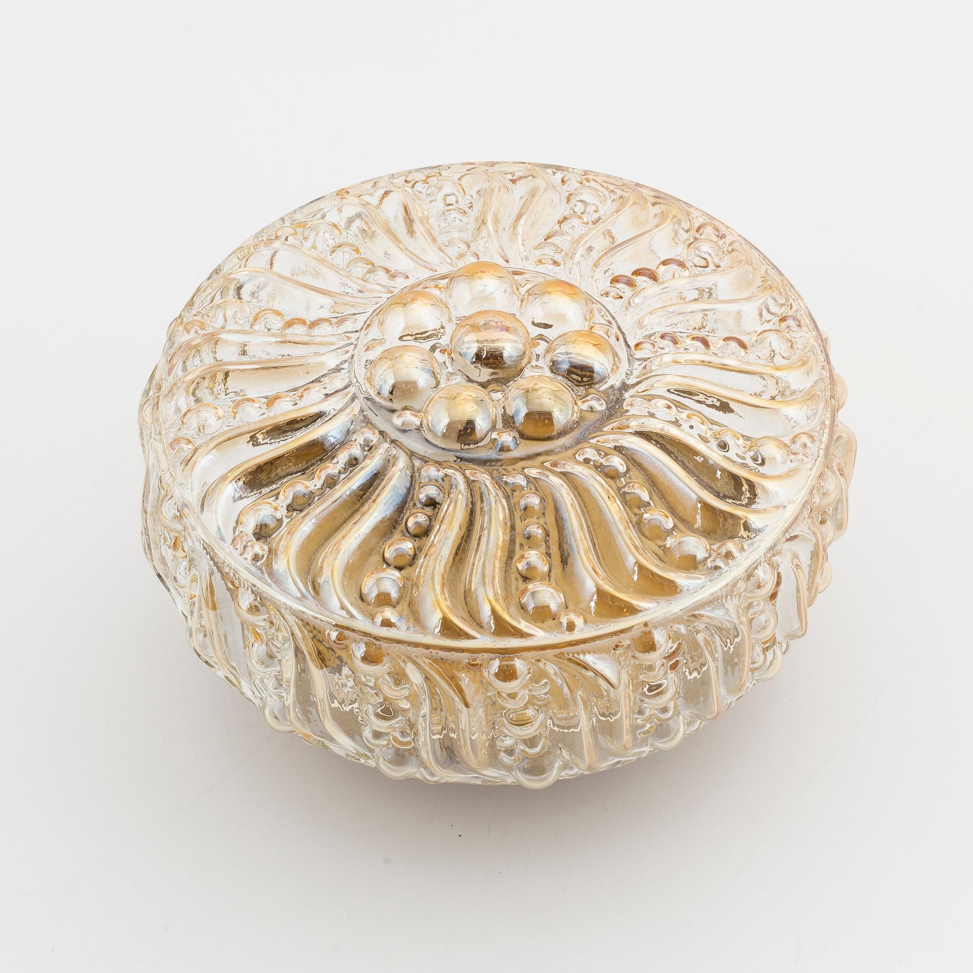 Taklampa, Glashütte Limburg, Tyskland, 1900-talets andra hälft.