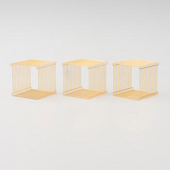 Verner Panton, a set of three 'Wire' shelves, Montana.