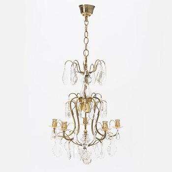 A Rococo style chandelier, 20th Century.
