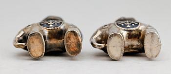 SALTSTRÖARE,  1 par, silver, Norge.