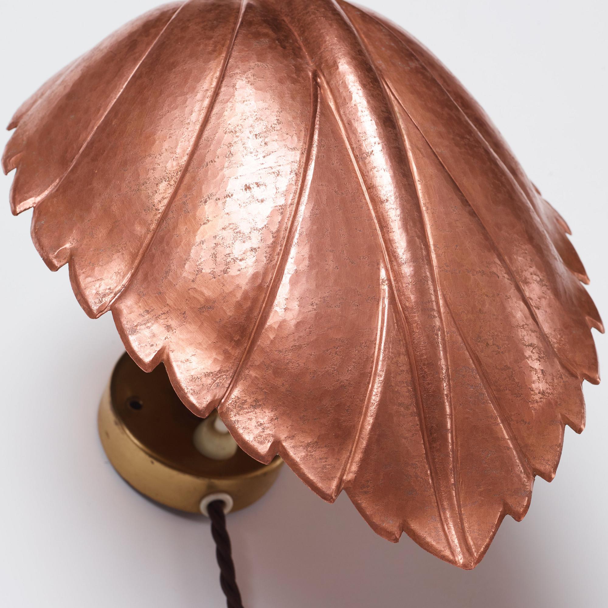 Hans Bergström, vägglampor 1 par, modell "C443", ateljé Lyktan, Åhus 1940-tal.