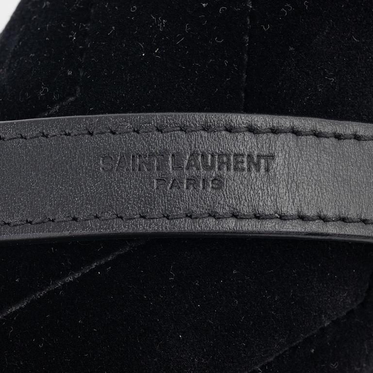 Yves Saint Laurent, a black velvet 'LouLou' bag.